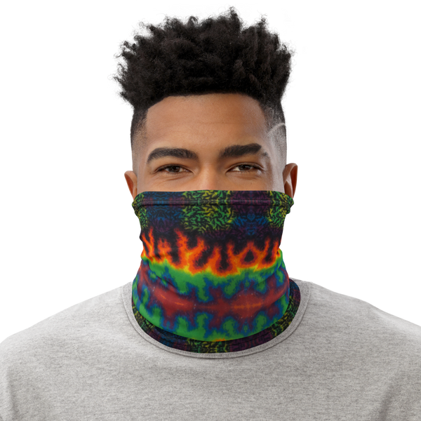 Neck Gaiter w/ TieDye Flame Print