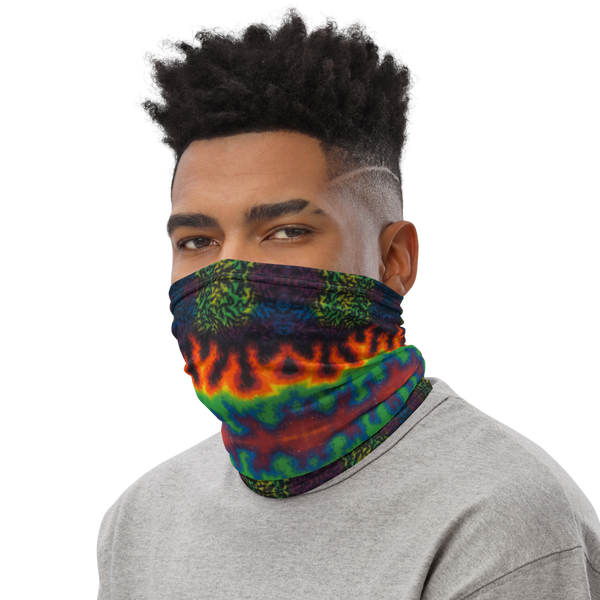 Neck Gaiter w/ TieDye Flame Print
