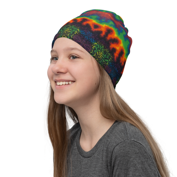 Neck Gaiter w/ TieDye Flame Print