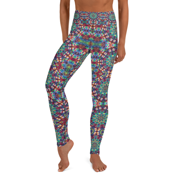 Tiedye Mandala Print Yoga Leggings