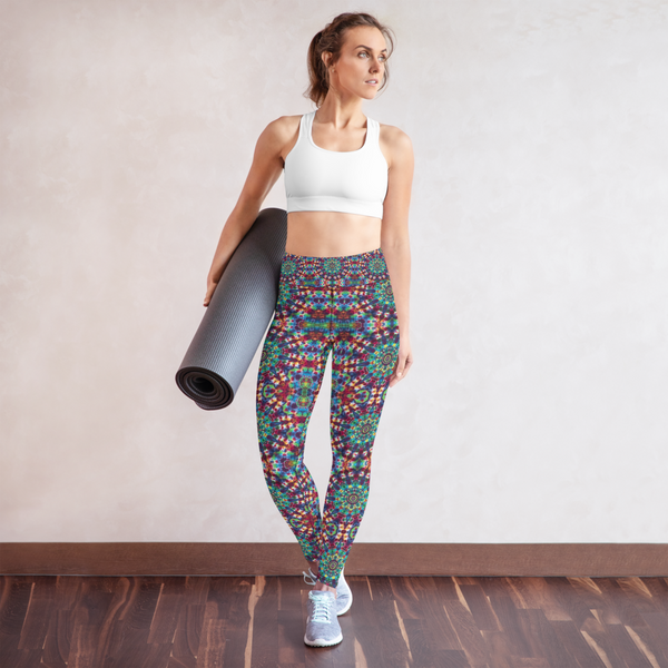 Tiedye Mandala Print Yoga Leggings