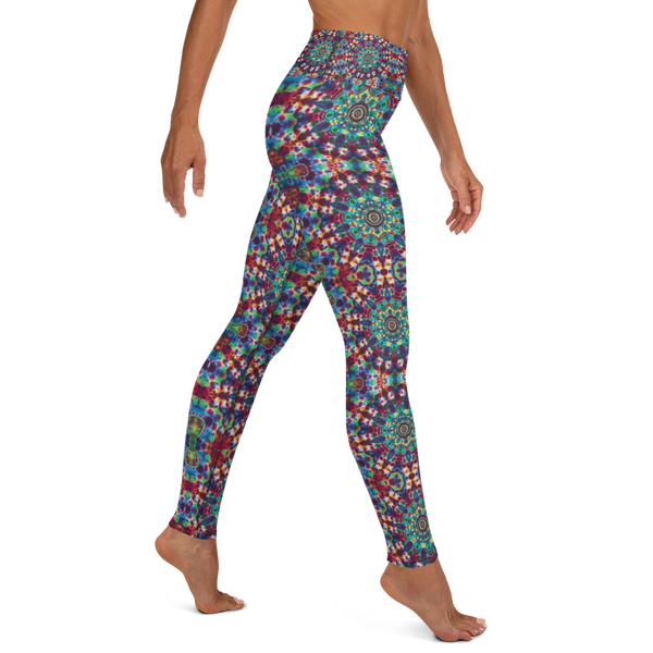 Tiedye Mandala Print Yoga Leggings